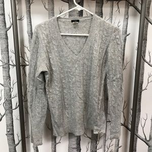 JCrew Cambridge Cable V Neck Sweater